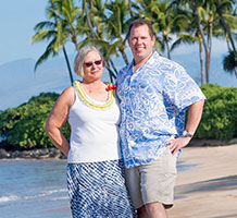 Matt and Bonnie Pauli on Maui Beach